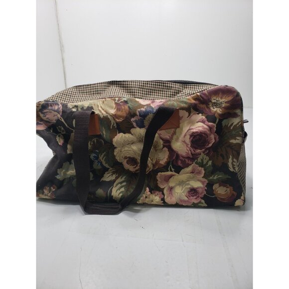 Avon Autumn Rose Travel Set Duffle Bag Satchel & Make Up Bag Set Of 3 Pre Owned - Picture 13 of 15